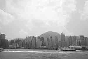 View of Sheung Wan and Sai Ying Pun, from a ferry in Victoria Harbour, 4 April 2017