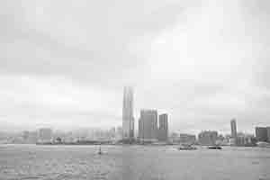 View of Victoria Harbour and West Kowloon from Hong Kong Island, 20 May 2017