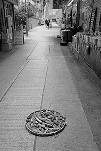 Dried goods on the floor, Sutherland Street, Sheung Wan, 5 June 2017