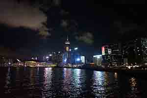 Night view of Victoria Harbour, 7 June 2017