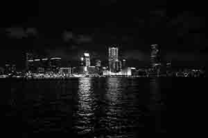 Night view of Victoria Harbour, 7 June 2017