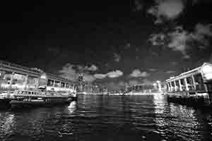 Night view of Victoria Harbour, Central, 7 June 2017