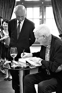 Book signing by retired professor Brian Morton, HKU, Pokfulam, 9 June 2017