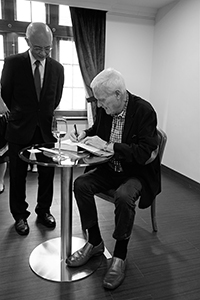 Book signing by retired professor Brian Morton, HKU, Pokfulam, 9 June 2017