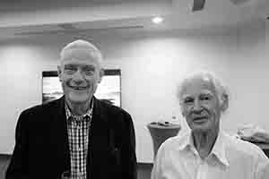 Retired professors Brian Morton (left) and Kevin MacKeown, HKU, Pokfulam, 9 June 2017