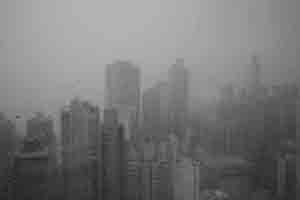 Sai Ying Pun in rainy weather, Hong Kong Island, 16 June 2017
