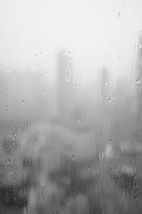 View through a window in rainy weather, Sheung Wan, 17 June 2017