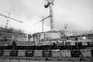 Construction of the M+ building, West Kowloon Cultural District, 22 June 2017