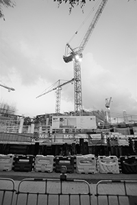 Construction of the M+ building, West Kowloon Cultural District, 22 June 2017