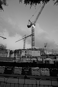 Construction of the M+ building, West Kowloon Cultural District, 22 June 2017