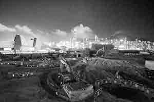 Construction taking place on the site of the West Kowloon Cultural District, 22 June 2017