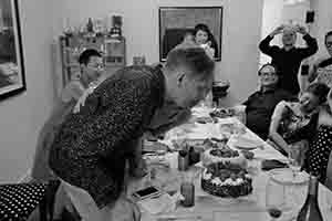 Birthday party for Gerard Henry, in a friend's home in Tai Hang, 30 June 2017