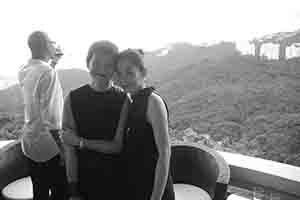 Guests at a retirement party for Gerard Henry at the home of the French Consul General, The Peak, 27 June 2017