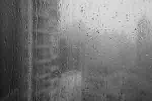 View through a window in rainy weather, Sheung Wan, 3 July 2017