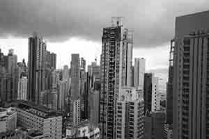 Sai Ying Pun in cloudy weather, Hong Kong Island, 3 July 2017