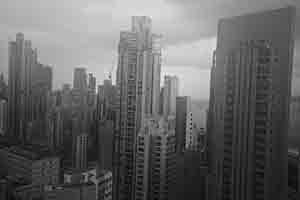 Sai Ying Pun in cloudy weather, Hong Kong Island, 4 July 2017