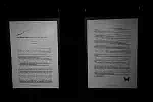 Short fiction by Xu Xi, on display in the '31 June 1997' exhibition in Videotage, Cattle Depot Artist Village, To Kwa Wan, 10 July 2017