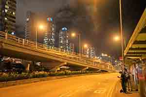 Bus stop at night, Kowloon City, 10 July 2017