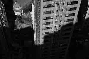 Light and shadow on buildings, Sheung Wan, 11 July 2017