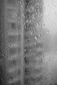 View through a window in rainy weather, Sheung Wan, 18 July 2017