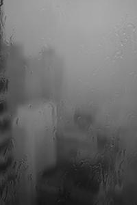 View through a window in rainy weather, Sheung Wan, 18 July 2017