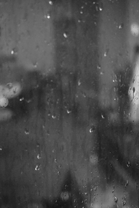 Rain drops on a window, Sheung Wan, 23 July 2017