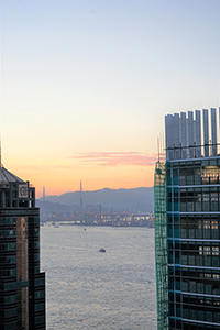 Sunset, viewed from Sheung Wan, 25 July 2017