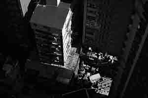 Light and shadows on roofs, Sheung Wan, Hong Kong Island, 14 August 2017