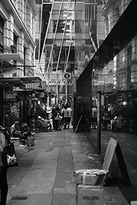 Reflections, in an alleyway off Pedder Street, Central, 20 August 2017