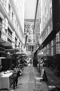 Reflections, in an alleyway off Pedder Street, Central, 20 August 2017