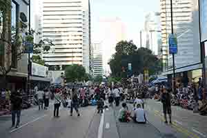 Protest against the Court of Appeal decision to give custodial sentences to Umbrella Movement democracy activists, Chater Road, Central, 20 August 2017