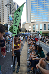 Protest against the Court of Appeal decision to give custodial sentences to Umbrella Movement democracy activists, near the Court of Final Appeal, Chater Road, Central, 20 August 2017