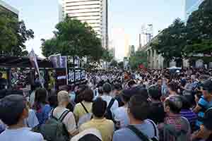 Protest against the Court of Appeal decision to give custodial sentences to Umbrella Movement democracy activists, near the Court of Final Appeal, Chater Road, Central, 20 August 2017