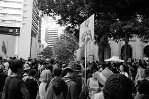 Protest against the Court of Appeal decision to give custodial sentences to Umbrella Movement democracy activists, near the Court of Final Appeal, Chater Road, Central, 20 August 2017