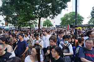 Protest against the Court of Appeal decision to give custodial sentences to Umbrella Movement democracy activists, near the Court of Final Appeal, Chater Road, Central, 20 August 2017