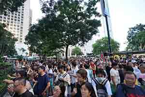 Protest against the Court of Appeal decision to give custodial sentences to Umbrella Movement democracy activists, near the Court of Final Appeal, Chater Road, Central, 20 August 2017