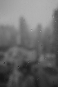 Raindrops on the window during the passage of Typhoon Hato, Sheung Wan, 23 August 2017
