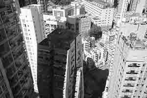 Shadows on buildings, Sheung Wan, 29 August 2017