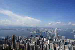 View of Hong Kong Island and Kowloon from Lugard Road, 6 August 2017