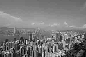 View of Hong Kong Island and Kowloon from Lugard Road, 6 August 2017