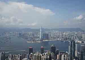 View of Hong Kong Island and Kowloon from Lugard Road, 6 August 2017