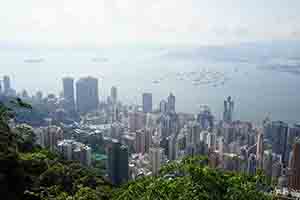 View of Hong Kong Island and Kowloon from Lugard Road, 6 August 2017