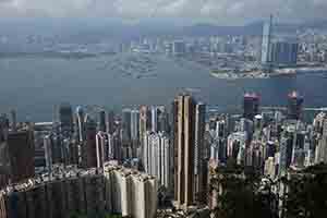 View of Hong Kong Island and Kowloon from Lugard Road, 6 August 2017