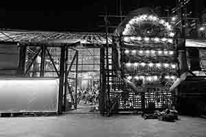 A matshed theatre for Chinese opera during the Hungry Ghost Festival, near the Sun Yat Sen Memorial Park, Sheung Wan, 14 September 2017