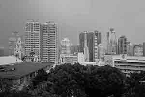 Shek Tong Tsui and Sai Ying Pun viewed from the campus of the University of Hong Kong, Pokfulam, 1 September 2017