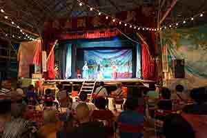 Chinese opera for the Hungry Ghost Festival, in a matshed theatre near the Sun Yat Sen Memorial Park, Sheung Wan, 14 September 2017