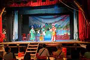 Chinese opera for the Hungry Ghost Festival, in a matshed theatre near the Sun Yat Sen Memorial Park, Sheung Wan, 14 September 2017