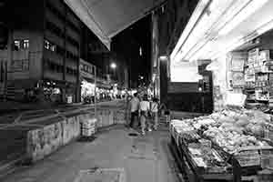 Street scene at night, Queen's Road West, Sai Ying Pun, 15 September 2017