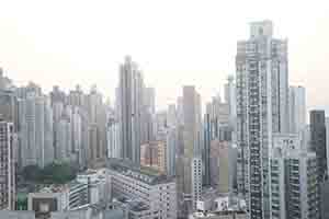Buildings in Sai Ying Pun, viewed from Sheung Wan, 16 September 2017