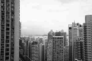 View towards Victoria Harbour from HKU, Pokfulam, 4 September 2017